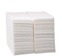 100 toallas de papel blancas de lujo con tacto de lino, servilletas desechables suaves y absorbentes para baño, cocina, bodas, fiestas, cenas o eventos, toallas de mano para desechar