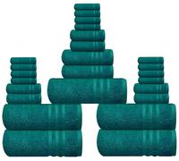 EDB Soft Towels - Juego de toallas de mano de lujo de 800 g/m², 100 % algodón egipcio, calidad de hotel y spa, toallas de baño grandes de secado rápido, juego de 8 piezas (laguna azul)