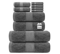 EDB Toallas de baño de lujo súper jumbo de 800 g/m², Pack toalla de baño súper jumbo, 100% algodón egipcio, altamente absorbente, colección de calidad de hotel premium (algodón, 4 paños faciales)