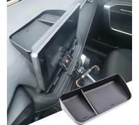 EDBETOS Bandeja de almacenamiento para salpicadero de consola central compatible con accesorios Toyota Rav4 2019 2020 2021 2022 2023, caja organizadora para salpicadero, soporte para gafas de pañuelo, plástico ABS, negro