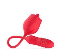 EDC Bienestar Íntimo Teazers Rose Vibrator with Thrusting Dildo