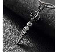 EDC Equipo de autodefensa Titanio Acero Collar Cuchillo Cuentas Colgante Paracord al aire libre DIY Decoraciones al aire libre Herramienta de seguridad personal