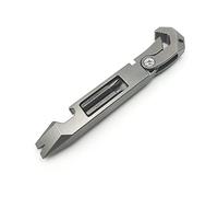 Edc - Juego de barras de palanca multiherramienta de titanio para llave, destornillador, extractor de uñas, abrebotellas con clip de bolsillo