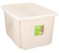 Edco Eindhoven B.V. Caja de almacenamiento con tapa 45L - Caja organizadora 55 x 40 x 30 cm - Caja de plástico adecuada para ropa, decoraciones navideñas y documentos - Fácil de apilar - Plástico -