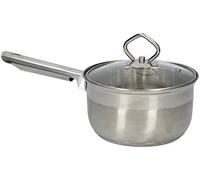 Edco Saucepan+Glass lid 1,8L SS, Silver, 16 x 16 x 9.5 cm