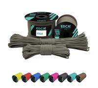 EdcX 2 mm Nylon Paracord 275 (15, 30, 50 and 100 m)- 100% Nylon Rope, 3-Strand Cord, Nylon Cord 2 mm in Many Colours (Dark Grey, 30 m)