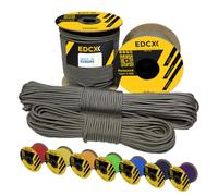 EdcX 3 mm Nylon Paracord 425 (15, 30, 50 and 100m) - 3 mm Type II, 100% Nylon Rope, 3 Strand Rope, 3 mm Nylon Rope in Many Colors (Dark Gray, 15 m)