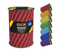 EdcX 4 mm Nylon Paracord 550 100 m (330 pies) - Tipo III, Cuerda 100% Nylon, Cuerda de 7 hebras, Cuerda de Nylon de 4 mm en Colores sólidos (Reflective Red, 100 m)