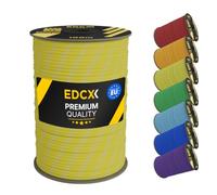 EdcX 4 mm Nylon Paracord 550 100 m (330 pies) - Tipo III, Cuerda 100% Nylon, Cuerda de 7 hebras, Cuerda de Nylon de 4 mm en Colores sólidos (Reflective Yellow, 100 m)