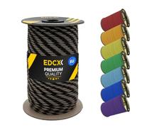 EdcX 4 mm Nylon Paracord 550 100 m (330 pies) - Tipo III, Cuerda 100% Nylon, Cuerda de 7 hebras, Cuerda de Nylon de 4 mm en Colores sólidos (Mix Camo, 100 m)
