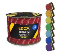 EdcX 4 mm Nylon Paracord 550 50 m (165 pies) - Tipo III, Cuerda 100% Nylon, Cuerda de 7 hebras, Cuerda de Nylon de 4 mm en Colores sólidos (Reflective Red, 50 m)