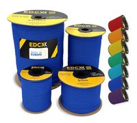 EdcX 4mm Nylon Paracord 550 15m (50 Feet) | Ideal for Camping, Survival, Outdoor, Crafting, DIY | 100% Nylon Rope 4mm | Paracord 550 Type III in Solid Color (Blue, 15 m)