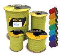 EdcX 4mm Nylon Paracord 550 15m (50 Feet) | Ideal for Camping, Survival, Outdoor, Crafting, DIY | 100% Nylon Rope 4mm | Paracord 550 Type III in Solid Color (Yellow, 15 m)