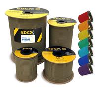 EdcX 4mm Nylon Paracord 550 15m (50 Feet) | Ideal for Camping, Survival, Outdoor, Crafting, DIY | 100% Nylon Rope 4mm | Paracord 550 Type III in Solid Color (Coyote Brown, 15 m)