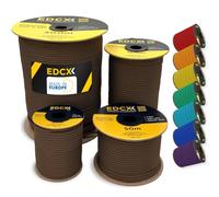 EdcX 4mm Nylon Paracord 550 15m (50 Feet) | Ideal for Camping, Survival, Outdoor, Crafting, DIY | 100% Nylon Rope 4mm | Paracord 550 Type III in Solid Color (Chocolate, 15 m)