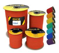 EdcX 4mm Nylon Paracord 550 15m (50 Feet) | Ideal for Camping, Survival, Outdoor, Crafting, DIY | 100% Nylon Rope 4mm | Paracord 550 Type III in Solid Color (Sofit Orange, 15 m)