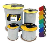 EdcX 4mm Nylon Paracord 550 15m (50 Feet) | Ideal for Camping, Survival, Outdoor, Crafting, DIY | 100% Nylon Rope 4mm | Paracord 550 Type III in Solid Color (White, 15 m)