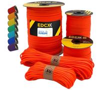 EdcX Paracord 4 mm, más de 35+ Colores sólidos (10 m, 15m, 30m, 50m, 100m, 300m) | Ideal para Camping, al Aire Libre | Cuerda 100% Nailon 4mm | Cuerda Tactica 550 Tipo III