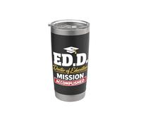 EDD Doctor of Education Accomplish Doctorate Graduation Vaso térmico de acero inoxidable de doble pared