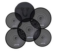 Eddaray Paquete de platillos de bajo volumen, juego de platillos silenciosos de 14 pies, par de hihats + choque de 16 pulgadas + choque de 18 pies + 20 pulgadas, 5 piezas de platillos silenciosos para