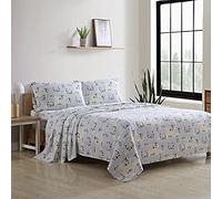 Eddie Bauer 196485 Patinaje pingüinos Juego de sábanas, Blue Sky, Matrimonio Doble