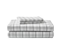 Eddie Bauer Beacon Hill Franela Juego de sábanas, Gris, Matrimonio