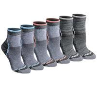 Eddie Bauer Dura Dri - Calcetines para mujer con control de humedad, Carbón Surtido Fr (6 Pares), M