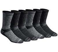 Eddie Bauer Dura Dri Moisture Control Crew - Calcetines para hombre, Negro Surtido (6 Pares), L