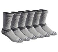 Eddie Bauer Dura Dri Moisture Control Crew Socks, 6 Or 12 Pairs Calcetines, Gris (6 Pares), Large (Pack de 6) Hombres