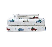 Eddie Bauer - Flannel Collection - Juego de sábanas de algodón, Preencogido y Cepillado para Mayor suavidad, Comodidad y sensación de Calidez, tamaño Queen, Winter Outing