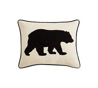 Eddie Bauer Gris Oso de Sarga Decorativo Almohada, Negro, 20 Inches Wide x 16 Inches Tall