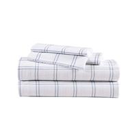 Eddie Bauer Home - Juego de sábanas de algodón de la colección de Franela, preencogidas y cepilladas para Mayor suavidad, Comodidad y sensación acogedora, Queen, Westridge Plaid