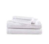 Eddie Bauer Home - Juego de sábanas de algodón de la colección de Franela, preencogidas y cepilladas para Mayor suavidad, Comodidad y sensación acogedora, Queen, Rayas Trail