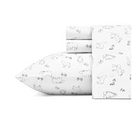 Eddie Bauer - Juego de 4 sábanas Queen, Juego de Cama de percal de algodón, decoración del hogar crujiente y Fresca (Pistas de Animales, Queen)