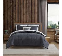 Eddie Bauer - Juego de edredσn Full/Queen, ropa de cama reversible de microgamuza con fundas a juego, decoraciσn del hogar a cuadros sϊper suave,