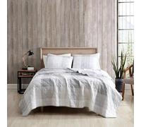 Eddie Bauer | Juego de edredón de 100, Reversible, Ropa de Cama Ligera con Funda a Juego, Prelavado para Mayor Comodidad, algodón, Gris, King