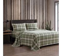 Eddie Bauer - Juego de ropa de cama de franela de algodσn con sαbanas individuales y funda de almohada a juego cepillada para mayor suavidad, bol