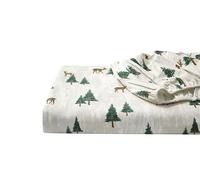 Eddie Bauer Juego de Ropa de Cama de Franela de algodón, Cepillado para Mayor suavidad, decoración acogedora del hogar, Hueco de Ciervos, Individual