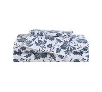 Eddie Bauer - Juego de sαbanas tamaρo king de percal de algodσn premium, decoraciσn floral para el hogar, con certificaciσn Oeko-Tex (Woodblock F
