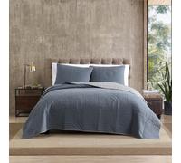 Eddie Bauer - King Quilt Set, Reversible Bedding with Matching Shams, Lightweight Home Decor for All Seasons Hidden Lake Blue, King