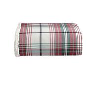 Eddie Bauer - Manta de Franela de algodón para decoración del hogar, Ropa de Cama Reversible Sherpa para Todas Las Estaciones (Montlake Plaid Red, Manta)