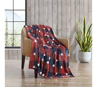 Eddie Bauer Manta de Techo Ropa de Cama de Forro Polar Ultra Suave para decoración del hogar para Todas Las Estaciones, Poliéster, Americana Plaid Rojo, 50 x 70