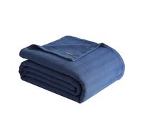 Eddie Bauer - Manta Individual, Ropa de Cama Tejida súper Suave, decoración del hogar a Rayas (Azul Oscuro abigarrado, Individual)