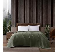 Eddie Bauer Manta Suave de Tejido gofre, decoración de Dormitorio de Peso Medio, suaviza Cada Lavado, tamaño King, Color Verde