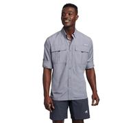 Eddie Bauer Men's Guide UPF 2.0 Long-Sleeve Shirt, Dusted Indigo, X-Large, Tall