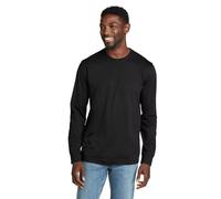 Eddie Bauer Men's Legend Wash 100% Cotton Long-Sleeve Classic T-Shirt, Black, XX-Large