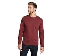 Eddie Bauer Men's Legend Wash Cotton Long-Sleeve Classic T-Shirt, Dusty Red, Large