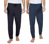 Eddie Bauer Men's Super Soft 2 Pack Lounge Joggers (Heather Navy/Solid Navy, Small)