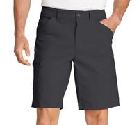Eddie Bauer Pantalón corto elástico ligero para hombre UPF 50+ de ajuste clásico, Negro -, 36