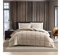Eddie Bauer Ropa de Cama Reversible Sherpa con Fundas a Juego, decoración acogedora y cálida del hogar, poliéster de Forro Polar, marrón Sherwood Brown, Queen